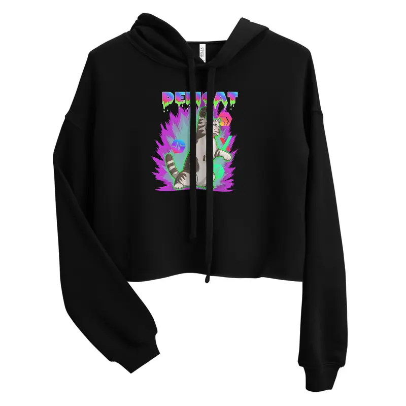 Women's Defi Cat Crop Hoodie