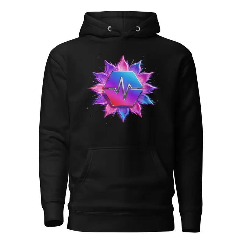 PulseChain Floral Burst Unisex Hoodie